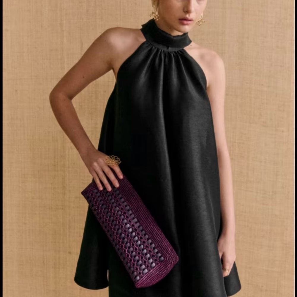 Sezane Purple Clutch